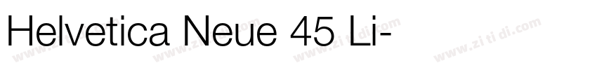 Helvetica Neue 45 Li字体转换